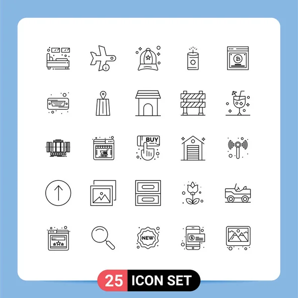 Universal Icon Symbols Group Modern Lines Testing Kína Szállítás Gyertya — Stock Vector