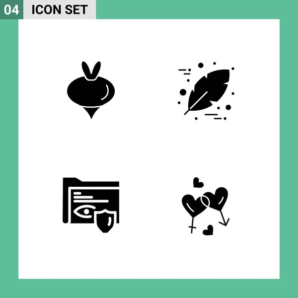 Stock Vector Icon Pack Van Line Signs Symbolen Voor Voedsel — Stockvector