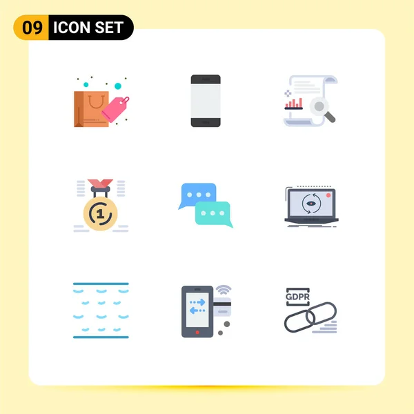 九组现代平面彩色图像集 Iphone 搜索可编辑向量设计元素 — 图库矢量图片