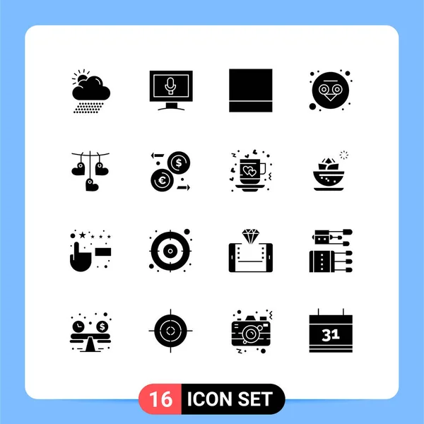 Interface Utilisateur Glyphe Solide Pack Signes Symboles Modernes Euro Pendaison — Image vectorielle