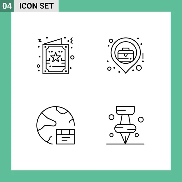 Universal Icon Symbols Group Modern Filledline Flat Colors Card Database — Vetor de Stock