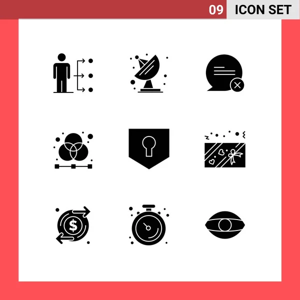 Conjunto Iconos Interfaz Usuario Moderna Símbolos Signos Para Clave Gráfico — Vector de stock