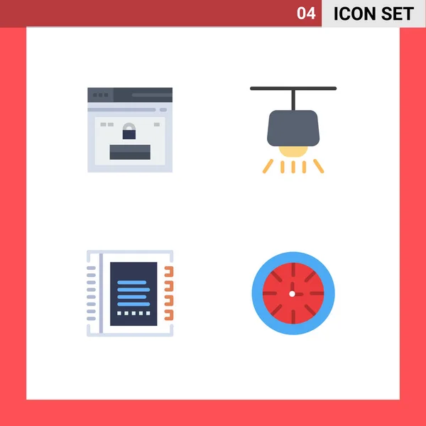 Universal Flat Icons Set Web Mobile Applications Internet Book Website — Stock Vector