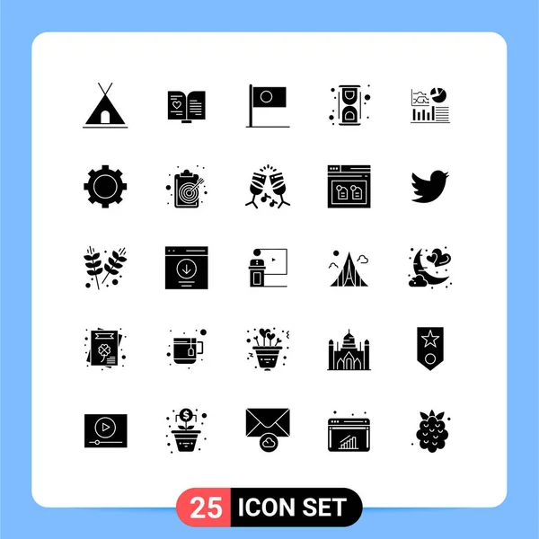 Universal Solid Glyphs Set Web Mobile Applications Process Laboratory Asian — Stock Vector