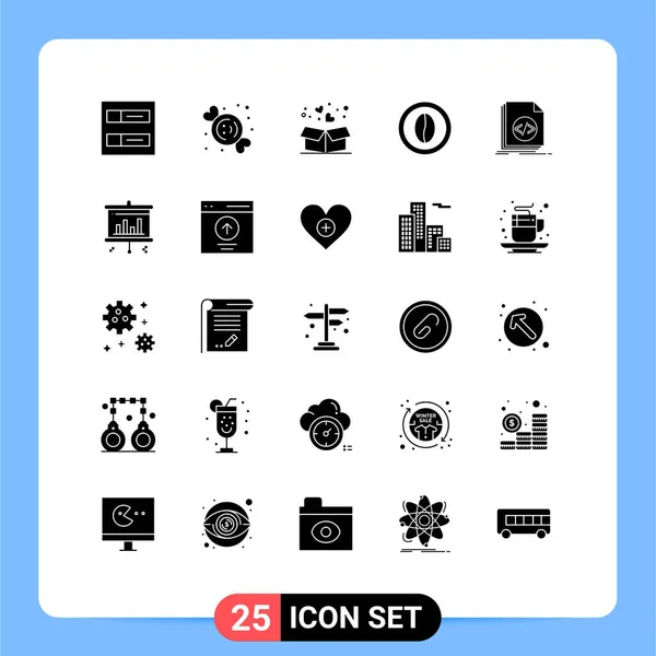 Stock Vector Icon Pack Linha Sinais Símbolos Para Código Comida — Vetor de Stock