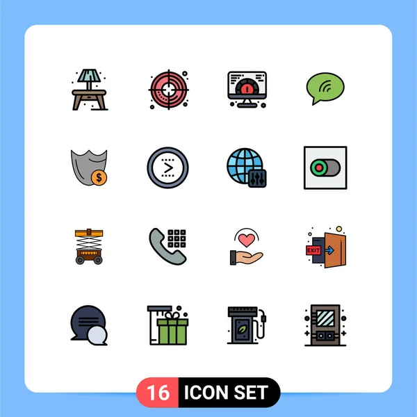 Stock Vector Icon Pack Mit Linienzeichen Und Symbolen Für Sichere — Stockvektor