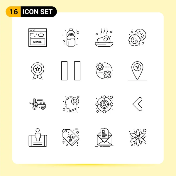 Conjunto Iconos Interfaz Usuario Moderna Símbolos Signos Para Comercio Electrónico — Archivo Imágenes Vectoriales