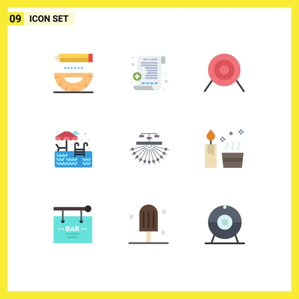 Universal Icon Symbols Group Modern Flat Colors Web Site Esporte — Vetor de Stock