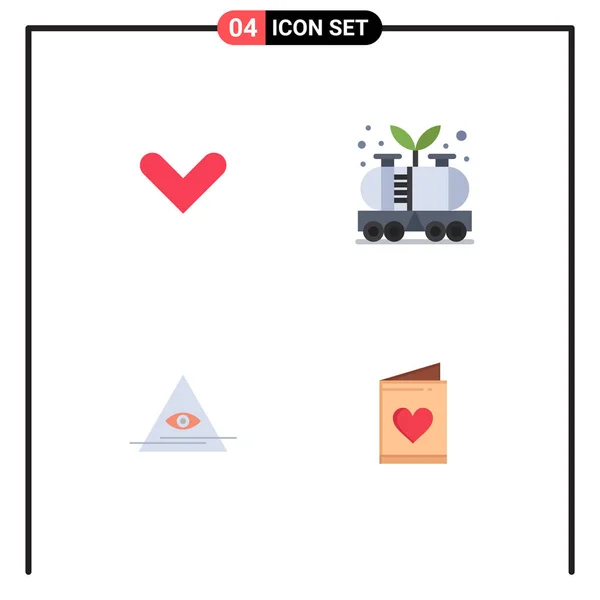 User Interface Flat Icon Pack Modern Signs Symbols Arrow Eye — Διανυσματικό Αρχείο