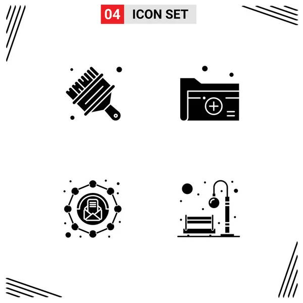 Stock Vector Icon Pack Znaki Symbole Linii Dla Sztuki Partnerski — Wektor stockowy