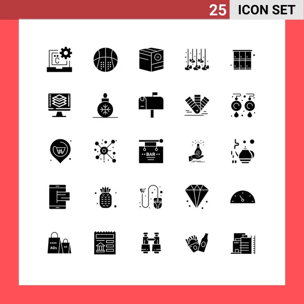 Universal Icon Symbols Group Modern Solid Glyphen Love Dekoration Spiel — Stockvektor