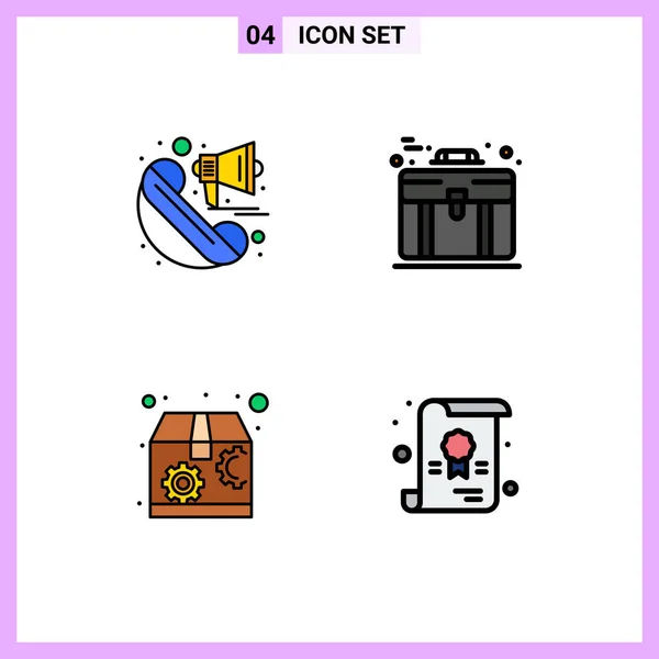 Stock Vector Icon Pack Line Signs Symbols Announcement Package Marketing — 스톡 벡터