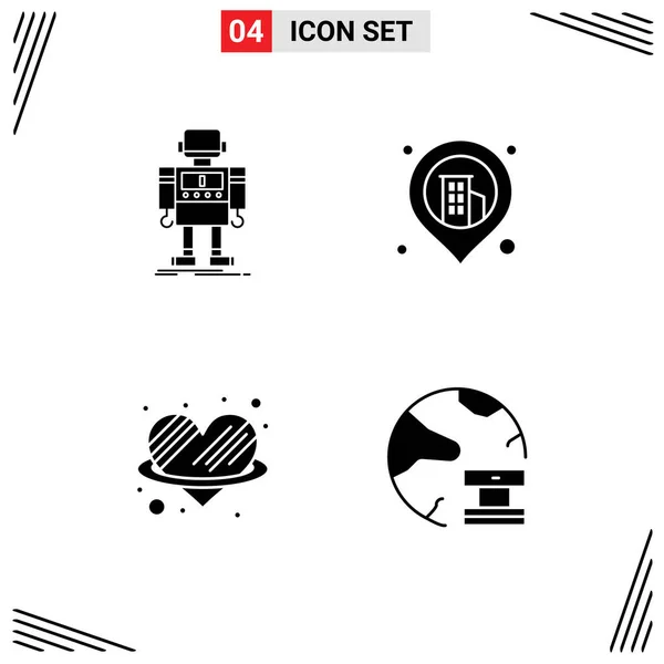 Stock Vector Icon Pack Signos Línea Símbolos Para Autónomos Corazón — Vector de stock