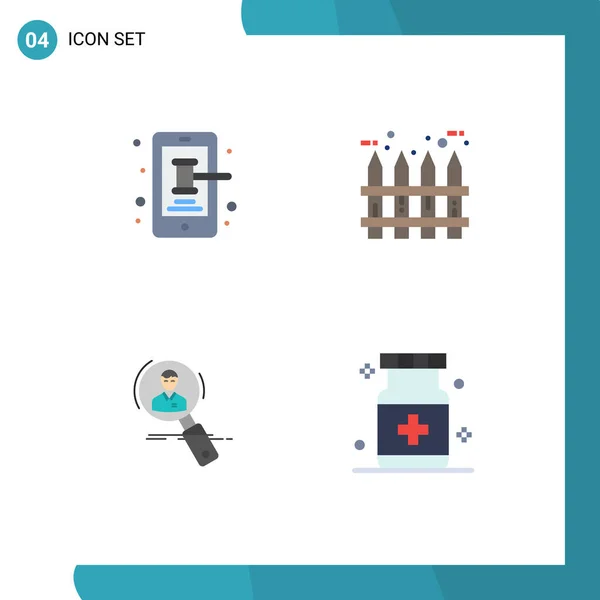 Universal Flat Icons Set Web Mobile Applications Mobile Employee Trade — Stock Vector