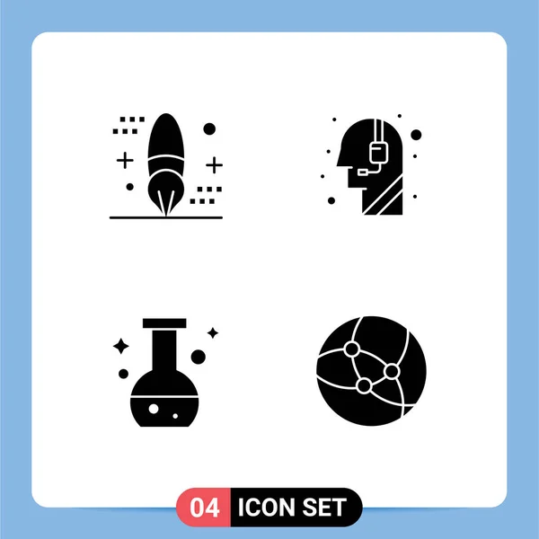 Творчі Ікони Сучасні Знаки Символи Пензля Трубки Розробки Виклик Лабораторія — стоковий вектор