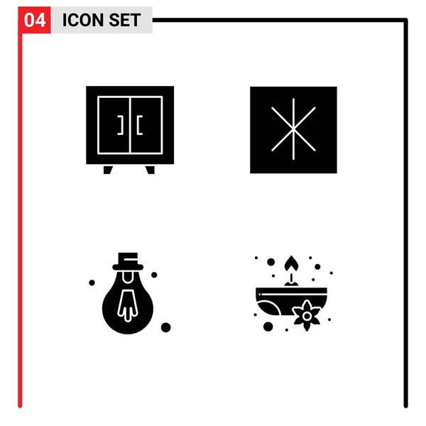 Lagerpakning Icon Line Signs Symbols Skap Motivasjon Skole Kjøleskap Lett – stockvektor