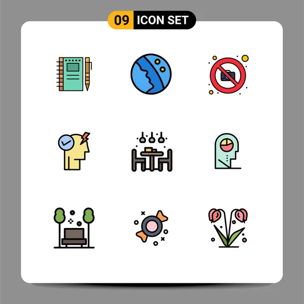 Stock Vector Icon Pack Line Signs Symbols Home Power Skin — 스톡 벡터