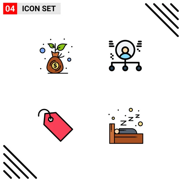 Universal Icon Symbols Group Modern Filledline Flat Colors Budget Price — Stockový vektor