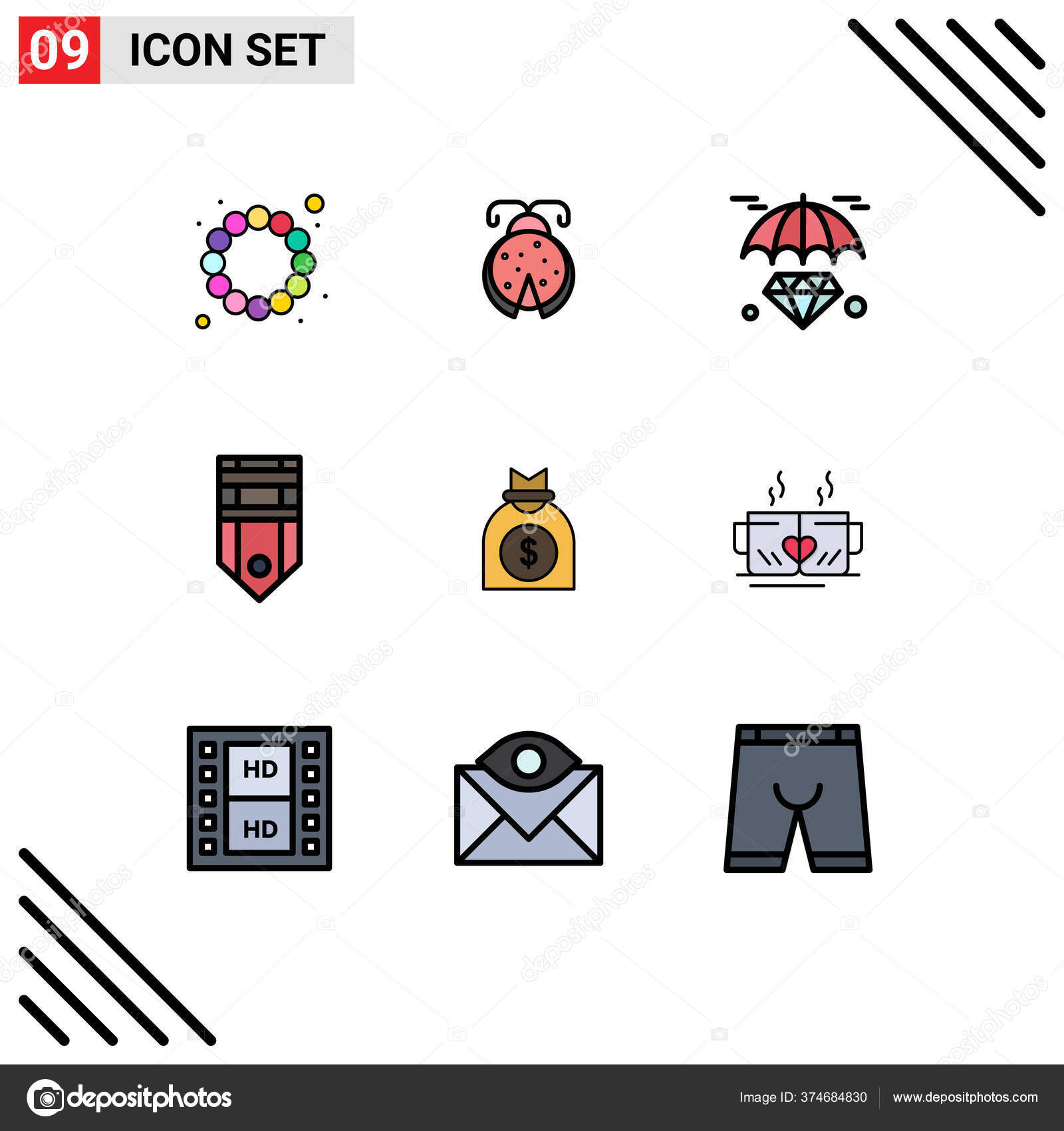 Download Vector Icon Pack Line Signs Symbols Money Tag Hold Stripe ...