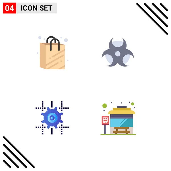 Universal Flat Icons Set Für Web Und Mobile Anwendungen Tasche — Stockvektor