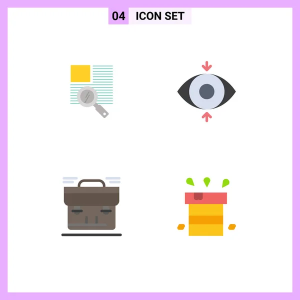 Universal Icon Symbols Group Modern Flat Icons Line Portfolio Reading — Stock Vector