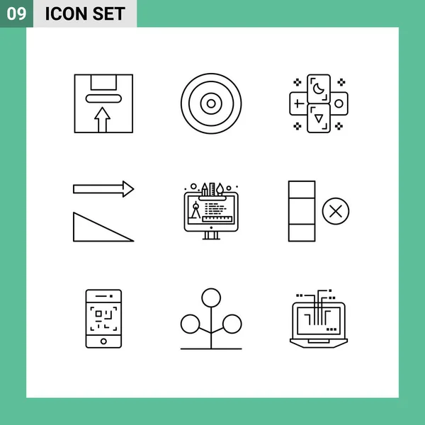 Set Modern Icons Symbols Signs Tool Sorting Web Sort Zodiac — 스톡 벡터