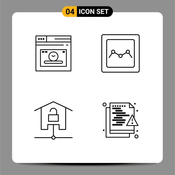 Conjunto Iconos Interfaz Usuario Moderna Signos Para Web Kit Hora — Archivo Imágenes Vectoriales