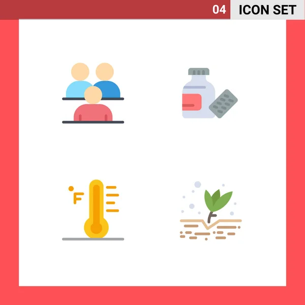 Universal Flat Icons Set Für Web Und Mobile Anwendungen Business — Stockvektor