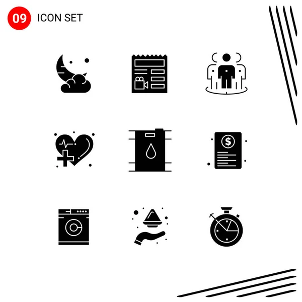 Stock Pack Iconos Vectoriales Líneas Signos Símbolos Para Médicos Salud — Vector de stock