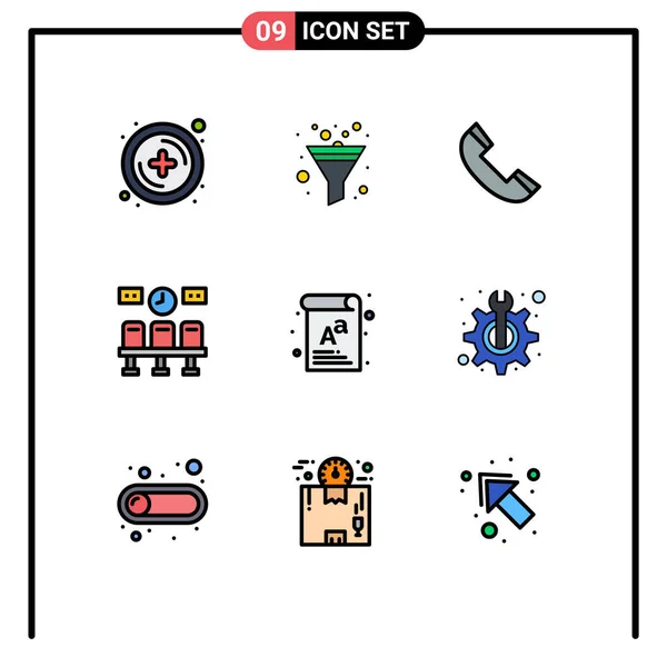 Creative Icons Modern Signs Symbols Board Document Phone Letter Transportation — Stock Vector