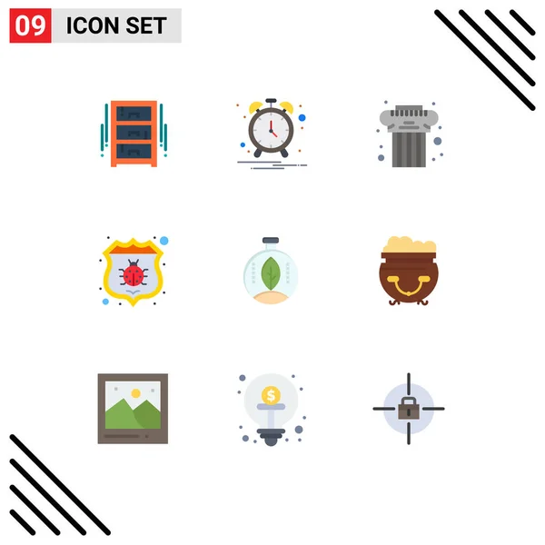 Universal Icon Symbols Grupo Cores Planas Modernas Inovação Segurança Arquitetura —  Vetores de Stock