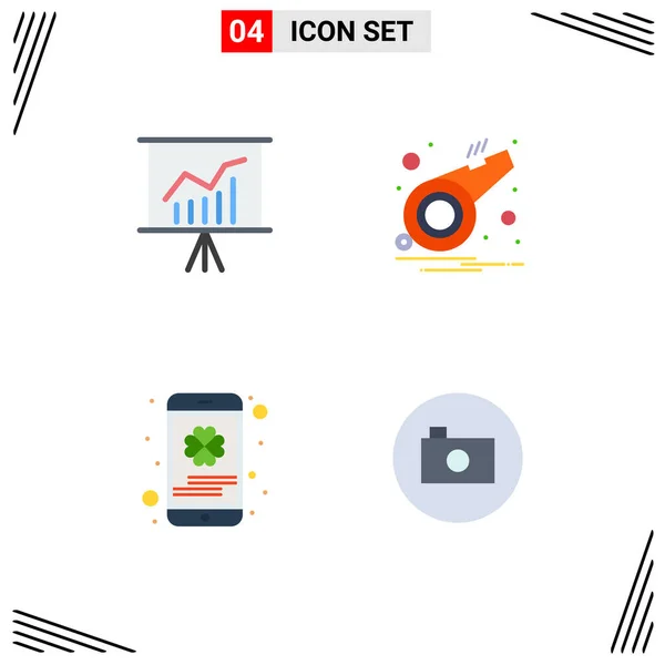 Flat Icon Pack Universal Σύμβολα Της Διάλεξης Κινητό Παρουσίαση Αθλητισμός — Διανυσματικό Αρχείο