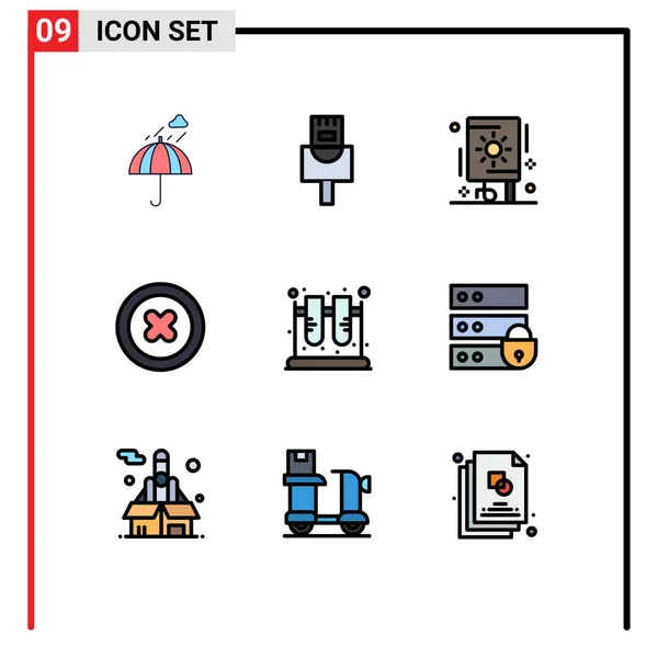 Icône Vectorielle Stock Paquet Signes Symboles Ligne Pour Science Pot — Image vectorielle