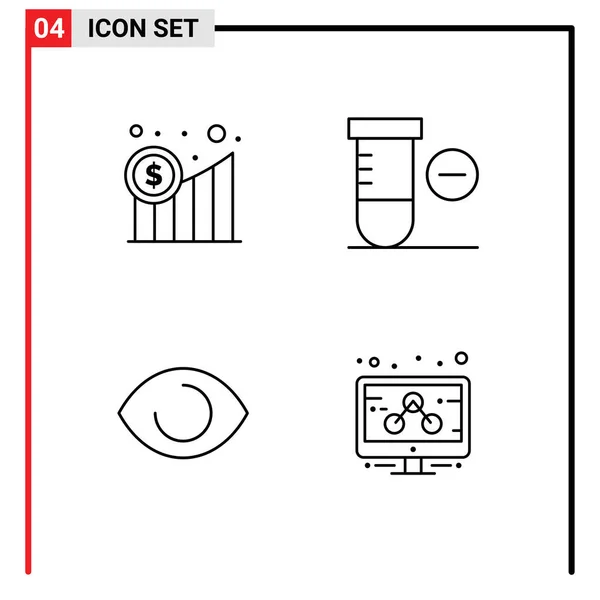 Universal Icon Symbols Group Modern Filledline Flat Colores Empresariales Humanos — Vector de stock