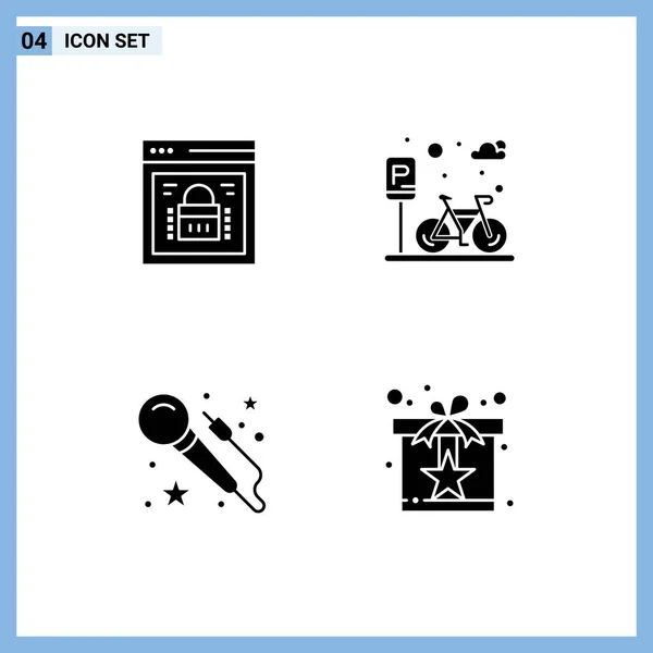 Stock Vector Icon Pack Von Linienzeichen Und Symbolen Für Informationssicherheit — Stockvektor