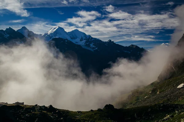 Swiss Alps Beautiful Alps Mountains Clouds — Stock Photo, Image