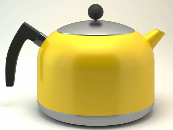 Yellow Tea Kettle — Stock Photo, Image