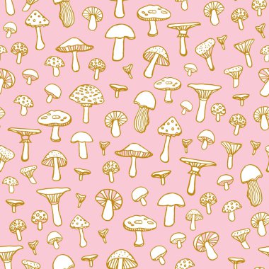 Orman mantarlı kusursuz karalama deseni