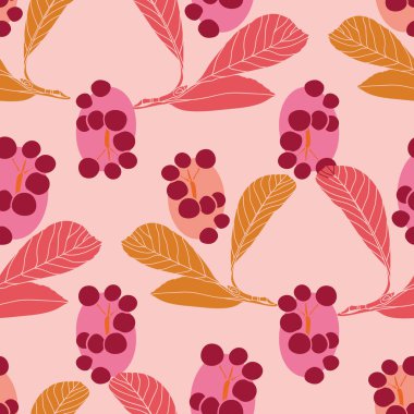 Retro sonbahar çilek deseni