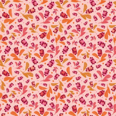 Retro sonbahar çilek deseni