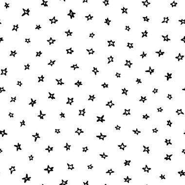 Vektör karalama yıldız deseni.