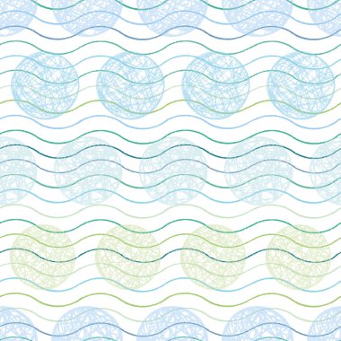 Abstract geometric textured floating circle pattern.