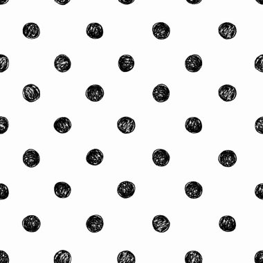 Vektör geometrik düzensiz siyah nokta deseni.