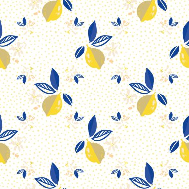 Limon desenli Akdeniz modern yaz yinelenen tasarım.