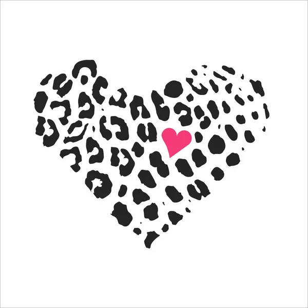 Απρόσκοπτη μοτίβο ζώων για το σχέδιο κλωστοϋφαντουργίας Εικονογράφηση διάνυσμα σε μορφή καρδιάς με την καρδιά. — Διανυσματικό Αρχείο
