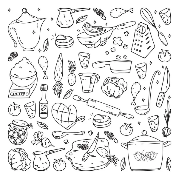 Monochrome pattern with gastronomy icons, vector cuisine and fast food cafe bright background for menu, receipts. — Stock Vector