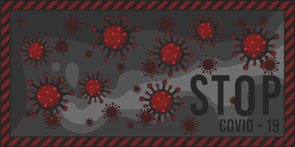 Illustrations concept, arrêter le virus. Illustration vectorielle . — Image vectorielle