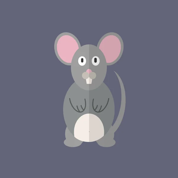 Style design plat, souris. Illustration vectorielle. — Image vectorielle