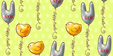 Paskalya balonlar desen