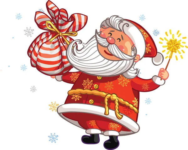 Santa Claus toverstaf — Stockvector